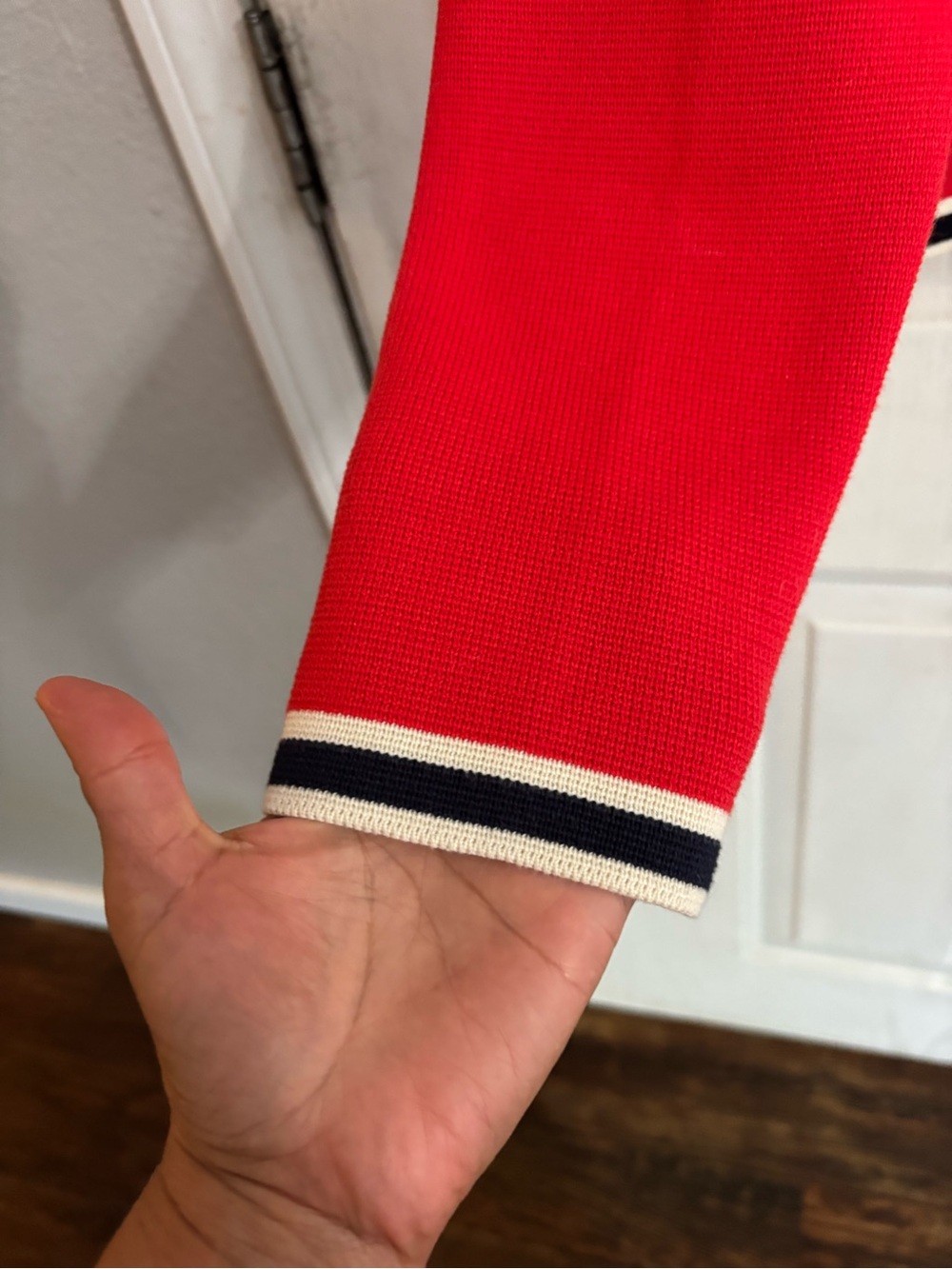 Boden - Red Knit with Gold Button Detail - Picture 7 of 11